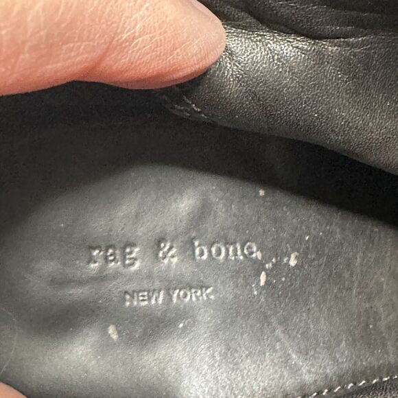 $500 Rag & Bone Classic Newbury Bootie Black Suede Leather 37 Sz 6.5/7 CELEBS!! - Picture 8 of 16